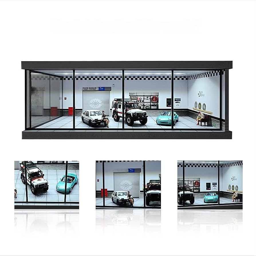 Amazon.com: NUEIOVRW 1/64 Diorama Car Garage, LED Lighting